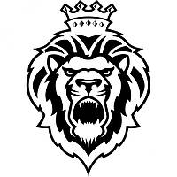 Вінілова наклейка на автомобіль - Лев з короною v3