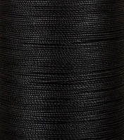 Нитка вощена, т 0,55 мм чорний (S999), круглий шнур для шкіри 140 метрів Galaces