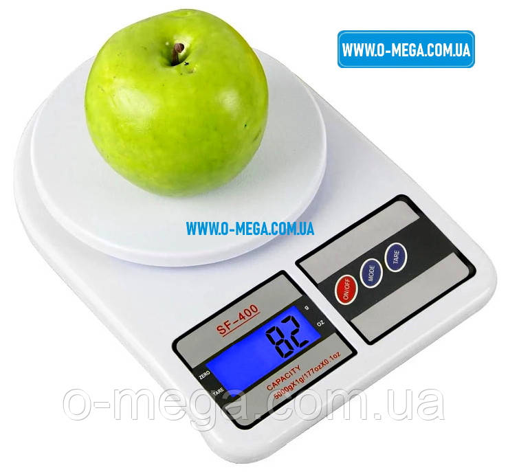 Кухонні електронні ваги від 3 г до 10 кг SF400 з підсвіткою, фото 1