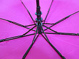 Парасолька жіноча напівавтомат малинова Написи, фото 3