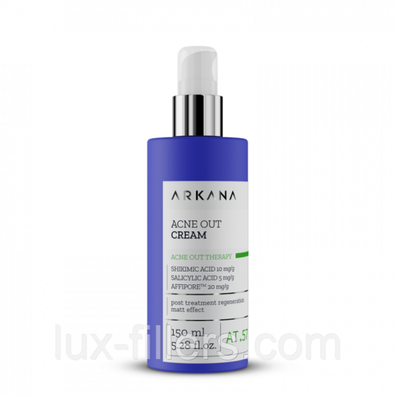 Крем для жирної та комбінованої шкіри з ознаками акне Arkana Acne Out Cream 150мл