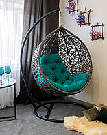 Плетене підвісне крісло кокон Арт Вуд (стійка +1100 грн)