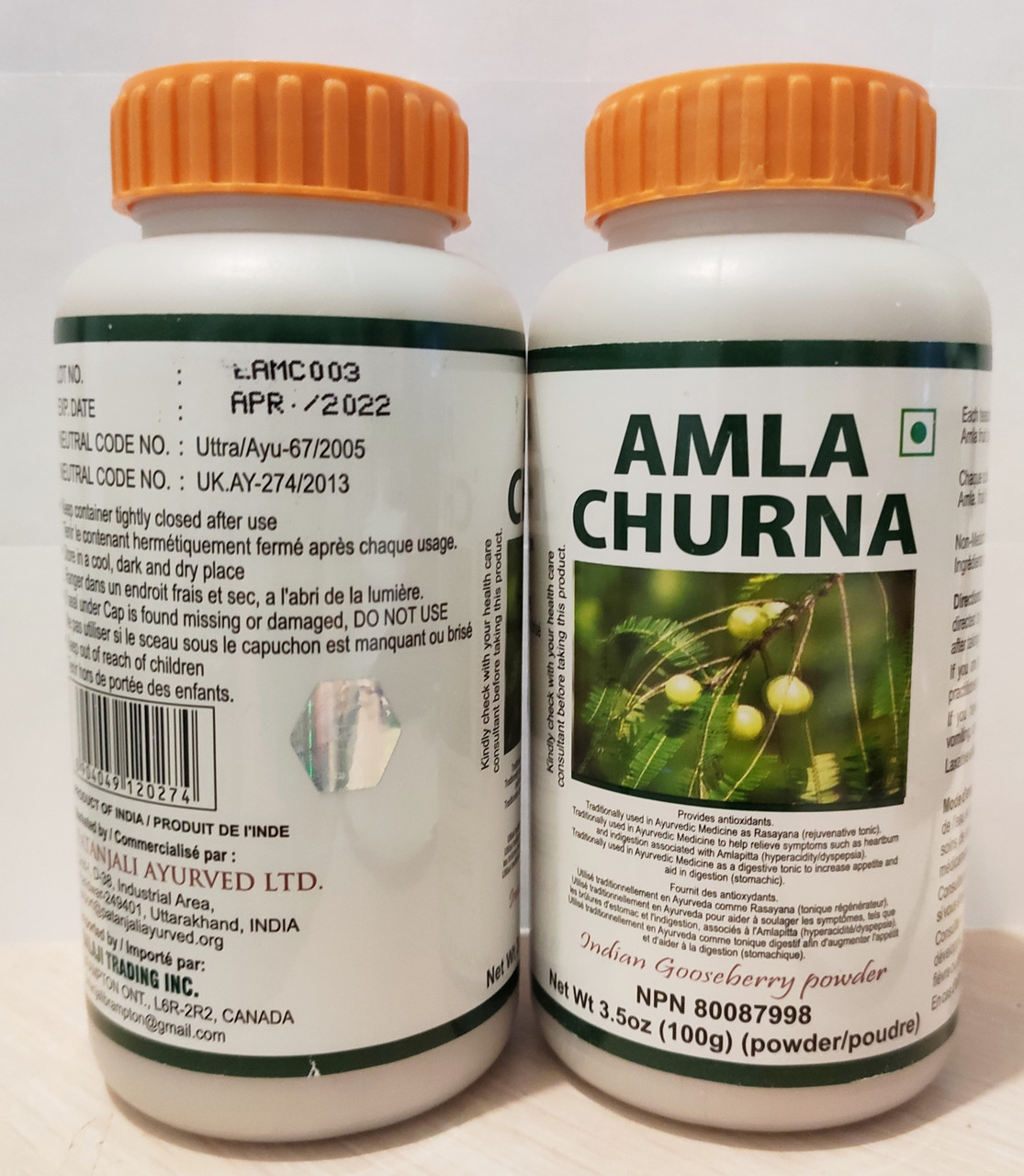 Амла Чурна/Amla Churna, натуральний антиоксидант, еліксир молодості, Patanjali 100 г