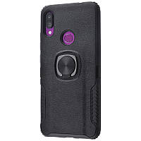Чехол Leather Design Case With Ring (PC+TPU) Honor Play (black)