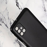 Тонкий матовый чехол бампер для Samsung Galaxy M31s черный силиконовый
