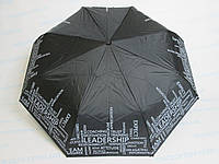 Зонт женский полуавтомат черный Надписи