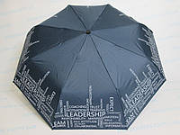 Зонт женский полуавтомат темно синий Надписи