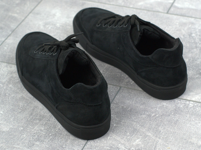 Кросівки чоловічі з нубука демісезонні взуття великих розмірів Rosso Avangard Ada Black Nub TPR BS