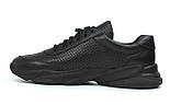 Чоловічі літні кросівки чорні шкіряні кеди взуття сітка Rosso Avangard Ada PerfLeath, фото 3