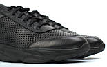 Чоловічі літні кросівки чорні шкіряні кеди взуття сітка Rosso Avangard Ada PerfLeath, фото 8