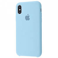 Чехол Silicone Case для iPhone X / Xs Lilac (силиконовый чехол голубой силикон кейс на айфон Х Хс 10 с)