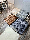 Хутряний килимок на підлогу сірого забарвлення, фото 5