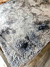 Хутряний килимок на підлогу сірого забарвлення, фото 6
