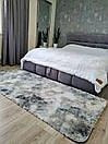 Хутряний килимок на підлогу сірого забарвлення, фото 9