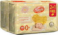 Влажные салфетки Smile Baby с экстрактом ромашки и алоэ, 180 шт