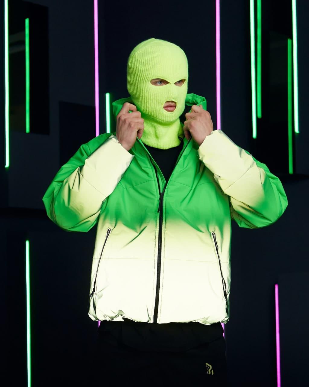 Куртка демісезонна чоловіча OGONPUSHKA Yard зелено-рефлективна