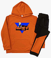Костюм А4 Влад Бумага А 4 ламба гелик Спортивный костюм для мальчика или девочки Оранжевый до 122р!