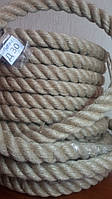 Канат джутовий 35 мм 50 м (мотузка джутова)