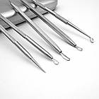 Набір інструментів для чищення особи Beauty&Care з 5 штук з металевим держаком, фото 4