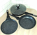 Набір казанів (кастрюль) з мармуровим покриттям EDENBERG EB-5615 Набір кухонного посуду 12 предметів, фото 5