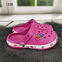 Крокси сабо підліткові для дівчинки малинові Dago Style р-р 33-36, фото 5