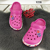 Крокси сабо підліткові для дівчинки малинові Dago Style р-р 33-36, фото 4