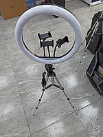 Светодиодная кольцевая лампа кольцо для селфи фото с держателем для телефона M-36 36 см(LED/Лед свет, Selfie)