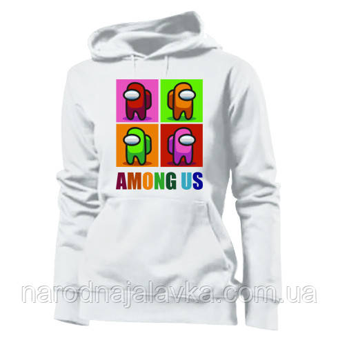 Толстовка Амонг Ас Червоний. AMONG US одяг. Сучасна модна толстовка.