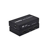 HDMI розгалужувач 1х2 HDR спліттер c підтримкою 4K / 60Hz UHD HDCP 2.2 splitter HDMI 1 на 2 вихідні порти екрани ( ays-12v20 ), фото 2