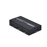 HDMI розгалужувач 1х2 HDR спліттер c підтримкою 4K / 60Hz UHD HDCP 2.2 splitter HDMI 1 на 2 вихідні порти екрани ( ays-12v20 ), фото 4