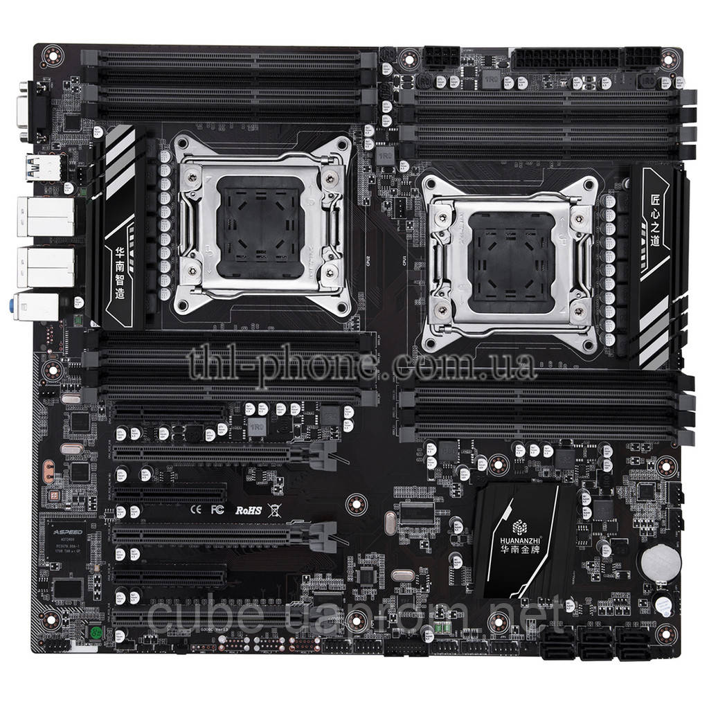 Материнська плата HuananZHI X79 X Dual Board Motherboard Huanan LGA2011 e5-2680 V2, Lga 2011 8 слотів пам'яті