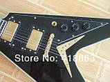 Електрогітара гітара Gibson Epiphone Flying V China чорний струни наскрізні, фото 5
