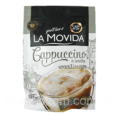 Капучино ванільне Кофедор Ля Мовіда Cafe d`Or La Movida wanilowym 130g 30шт/ящ (Код: 00-00005604)
