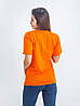 Універсальна однотонна футболка 100% бавовна!(помаранчева), фото 6
