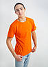 Універсальна однотонна футболка 100% бавовна!(помаранчева), фото 2