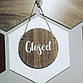 Табличка OPEN/CLOSED кругла, фото 2
