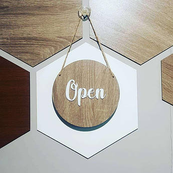 Табличка OPEN/CLOSED кругла