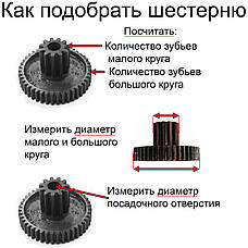 Шестерня 50\10z середня редуктора дитячого електромобіля, фото 3
