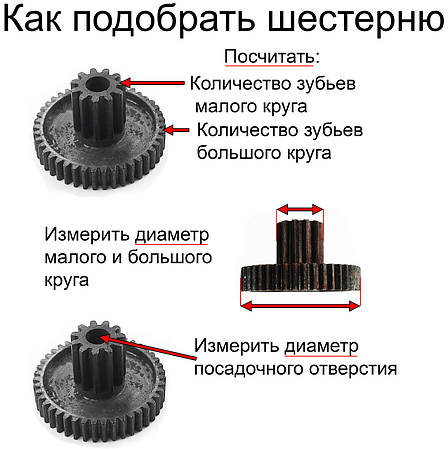 Шестерня 50Z кермового редуктора дитячого електромобіля з прорізом, фото 3