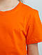 Детская футболка универсальная однотонная свободного силуэта 116-122,128-134,140-146 100% хлопок ОРАНЖЕВЫЙ - фото 4 - id-p1115925373