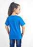 Дитяча футболка універсальна однотонна вільного силуету 116-122, 128-134, 140-146, 152-158 100% бавовна БЛАКИТНИЙ, фото 2