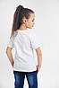Дитяча однотонна БАЗОВА універсальна футболка №5 бавовна 100% (біла) 116-158, фото 3