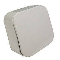 Вимикач одноклавішний накл. біла 10А Дизайнерський MODA (10шт/уп 200шт/ящ) (18098) ТМ LUMANO