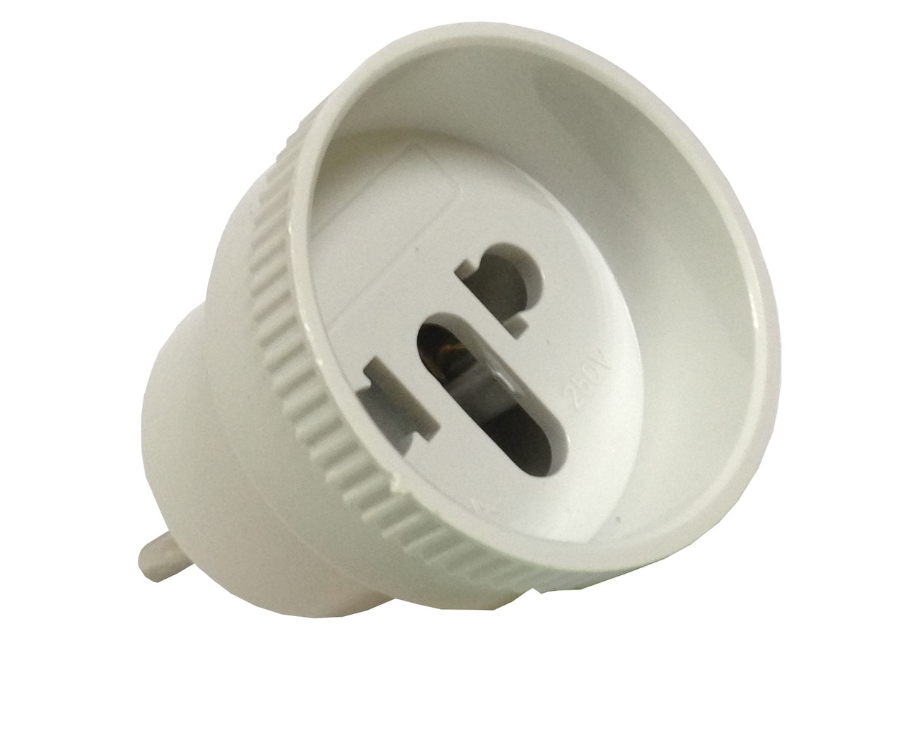 Європерехідник білий 16А (бочонок) (30шт/уп 300шт/ящ) (18162) ТМ LUMANO