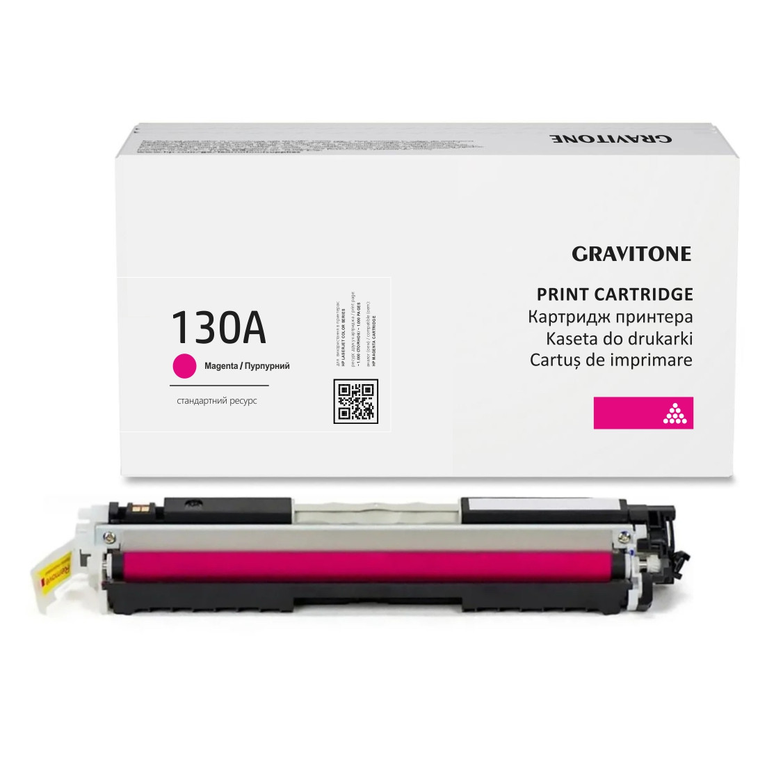 Картридж сумісний HP 130A (CF353A) Magenta, пурпурний, 1.000 стор., аналог від Gravitone