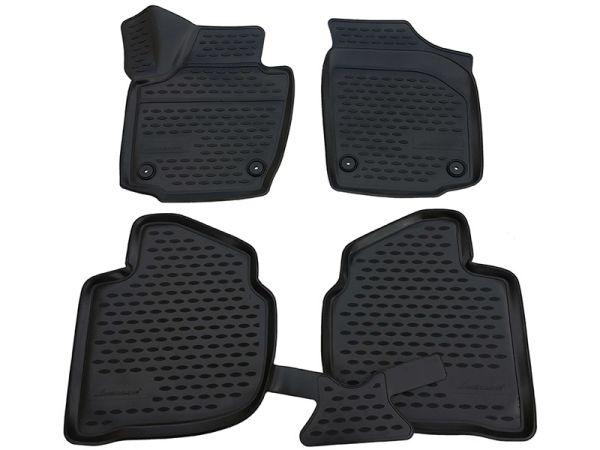 Килимки 3D в салон Шкода Рапід, SKODA Rapid, 2013/ 4 шт. (поліуретан) (пр-во NOVLINE)