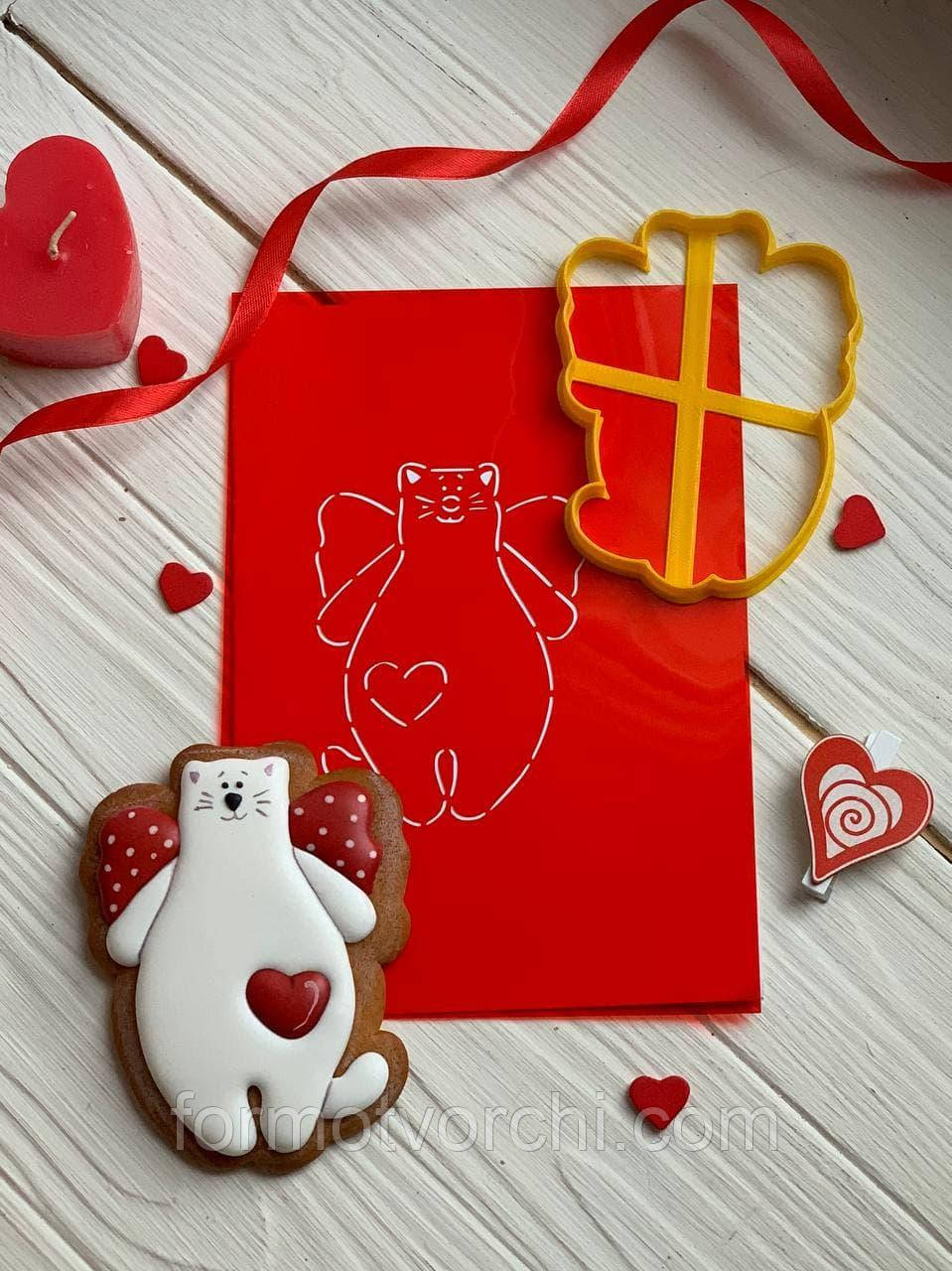 3D-формочки-вирубки для пряників "Котик 24"