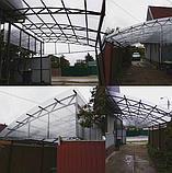 Навіс з полікарбонату, з боковим екраном з полікарбонату для автомобіля, фото 9