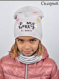 Комплект Єдиноріг Лайк: шапка і хомут. Шапка від 5 років. Комплект шапка снуд. Шапка трикотажна для дівчинки, фото 9