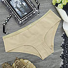 Труси сліпи жіночі однотонні "LUCKY" розмір XL бежеві 20031343, фото 6